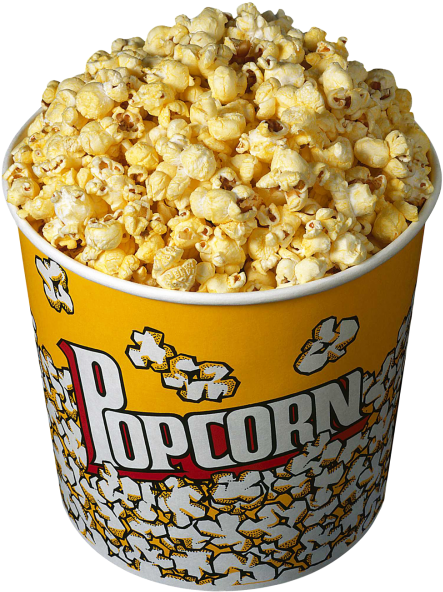 Popcorn In Bucket Png Image - Popcorn Transparent Background (500x647), Png Download