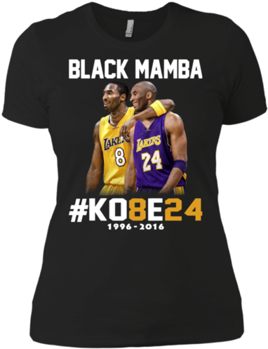 Kobe Bryant 24 Black Mamba Shirt Ladies' Boyfriend - Shirt (500x500), Png Download