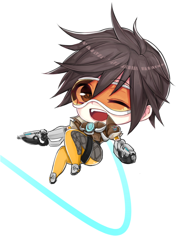 Chibi Tracer - Tracer (600x813), Png Download