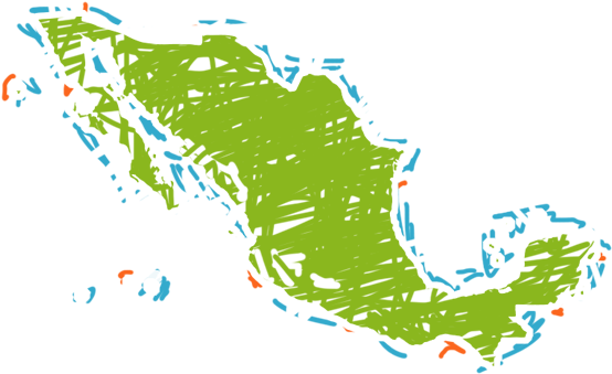 Country Illustration Mexico Rxtitle - Mexico Country Png Map (557x417), Png Download