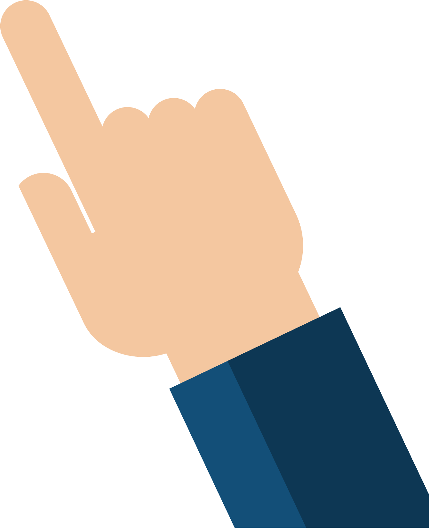 Polls - Pointing Arm Png (1544x1925), Png Download