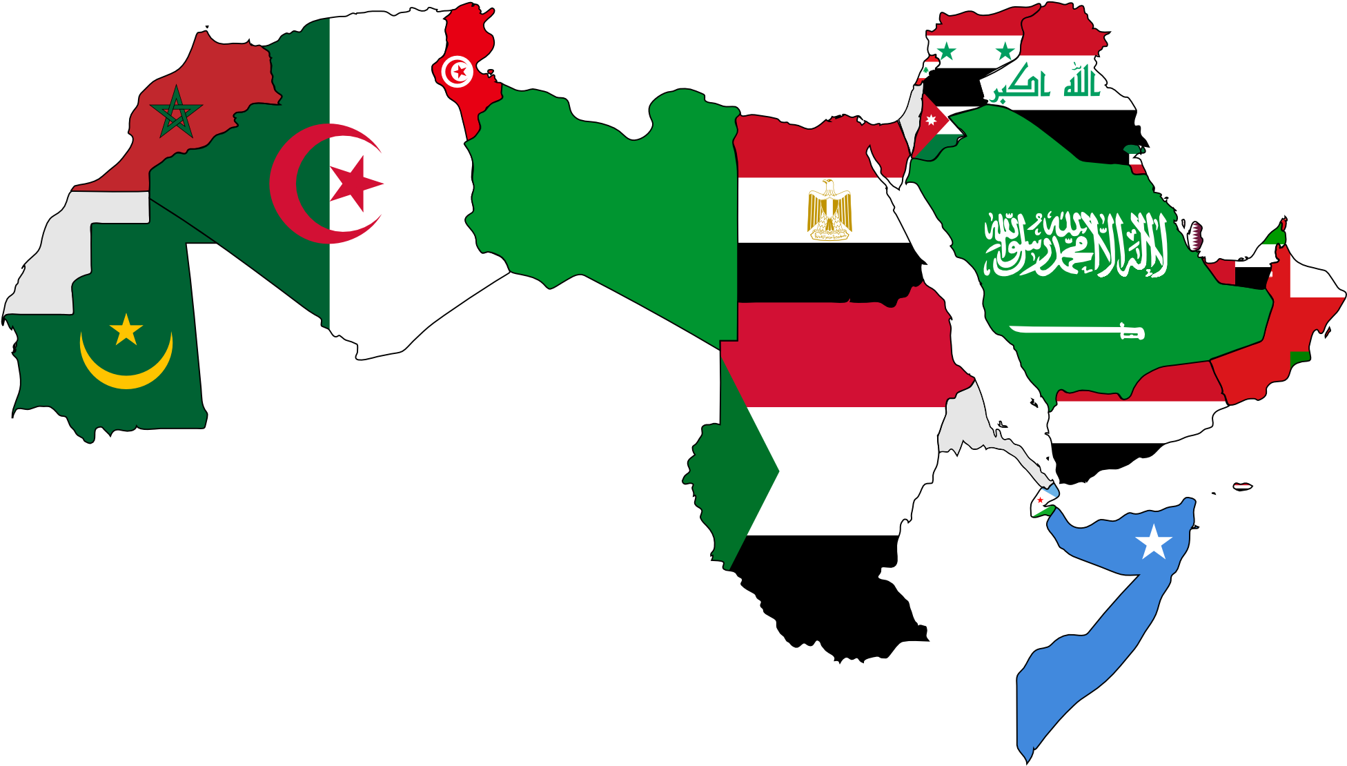World Map Clip Art - Learn And Memorize Arabic Vocabulary (1969x1118), Png Download
