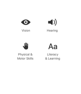 Vision / Hearing / Physical & Motor Skills / Literacy - Poster (260x300), Png Download