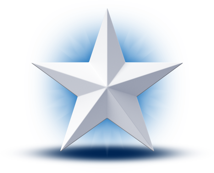 3d White Benefit Star Featuredcontent - Star (700x700), Png Download