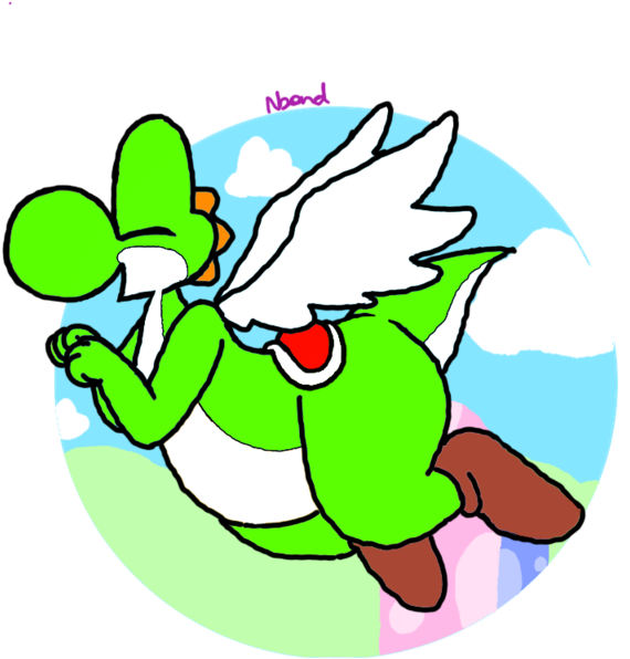 A Simple Yoshi Drawing By Supercyborgdino On Deviantart - Drawing (1024x640), Png Download