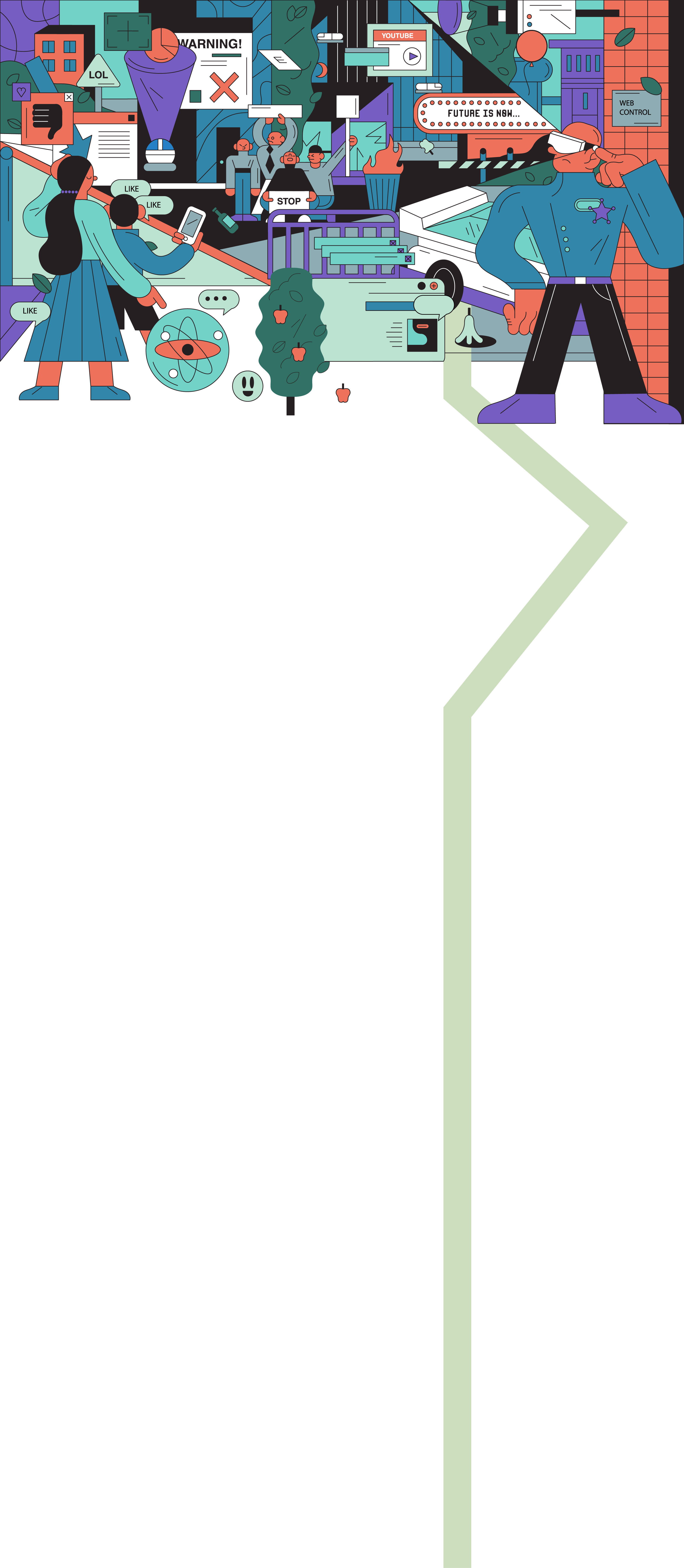 Header Illustration - Illustration (3201x7339), Png Download