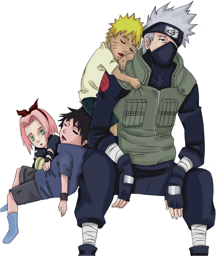 Team By Animemarianaruto On Deviantart - Kakashi Team Transparent Background (763x1046), Png Download