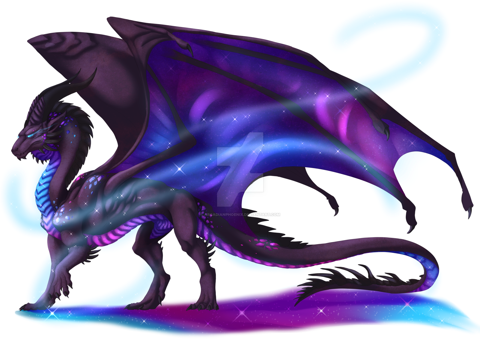 Com Ponyfinder The Great Rift Dragon By Arcadianphoenix-da34in7 - Purple Dragon (1600x1236), Png Download