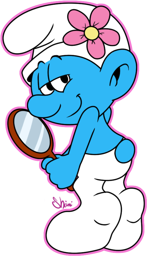 Smurfs Clipart Smurf Character - Vanity Smurf (519x889), Png Download