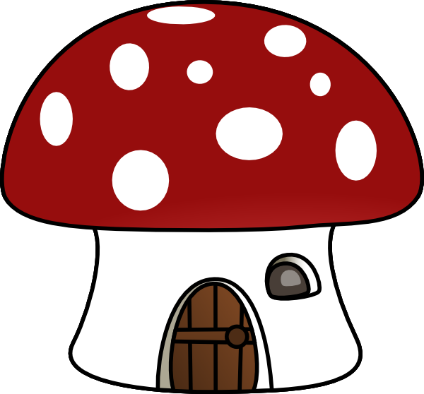 Mushroom Clipart Smurf - Mushroom House Clipart (600x558), Png Download