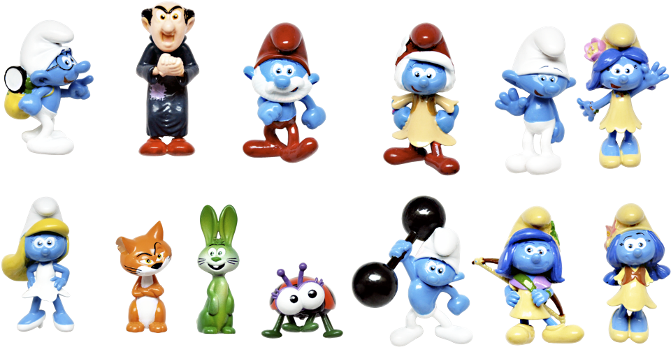 3d Toys - Surprise Drinks Smurfs (1009x523), Png Download