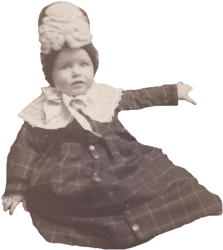 Vintage Baby With A Funny Hat Free Png Image - Vintage Clothing (463x517), Png Download