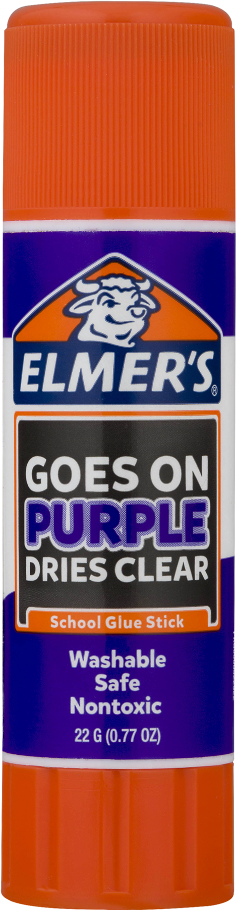 Glue Stick Png Free Library - Elmer's Goes On Purple Dries Clear School Glue 5 (1800x1800), Png Download