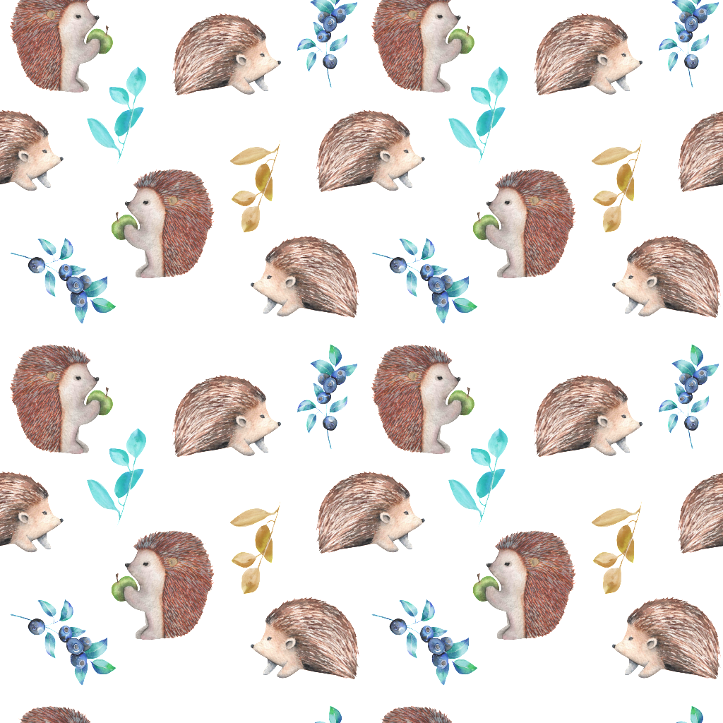 Cute Little Hedgehog Background Decorative Figure Png - 刺蝟 背景 (1024x1024), Png Download