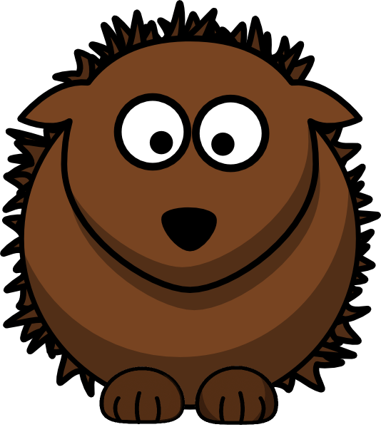 Little Brown Hedgehog - Hedgehog Clipart (534x599), Png Download