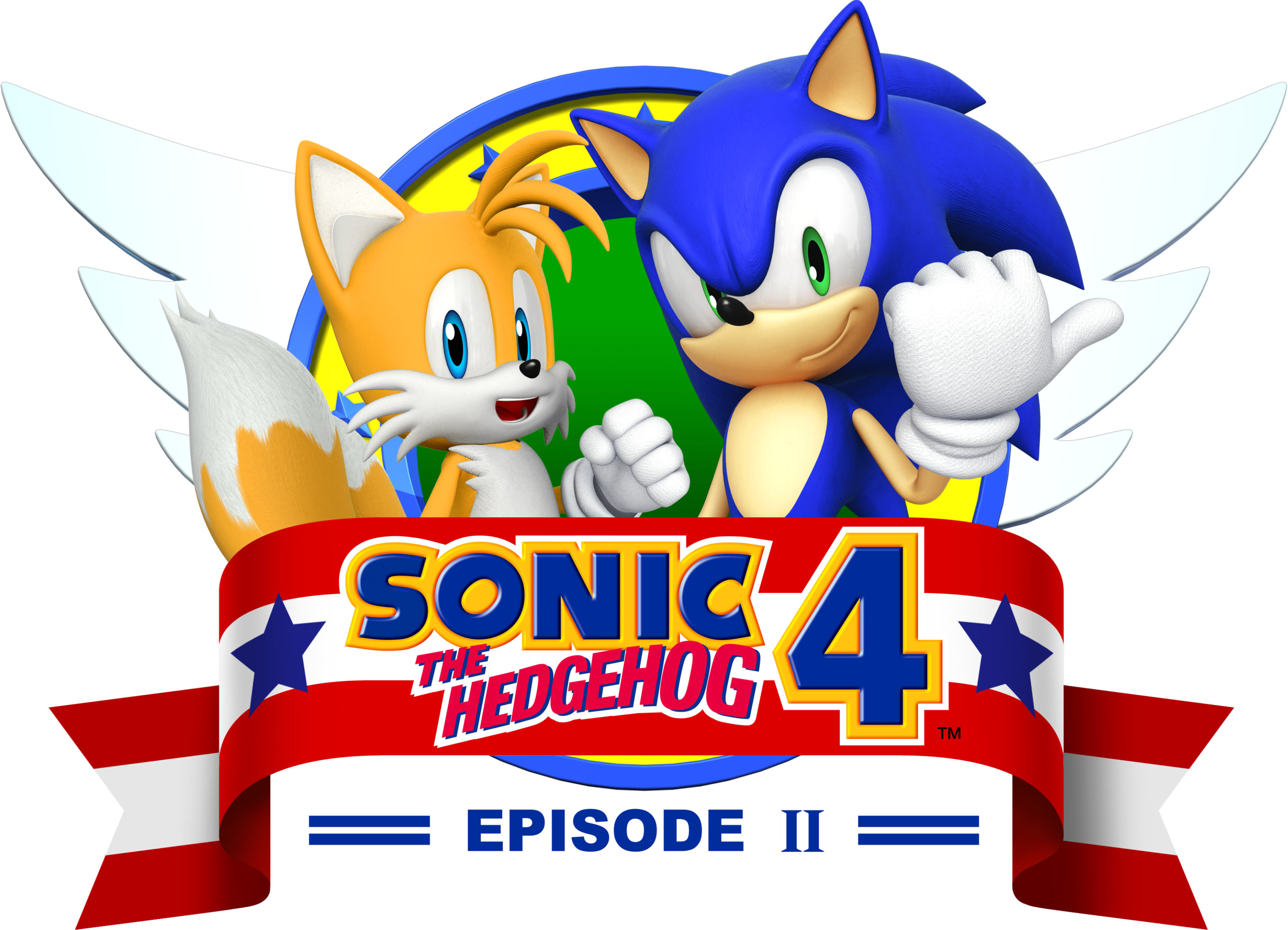 Sonic 4 The Hedgehog Logo Png Imagens E Moldes - Sonic 4 Episode 2 Logo (3054x2206), Png Download