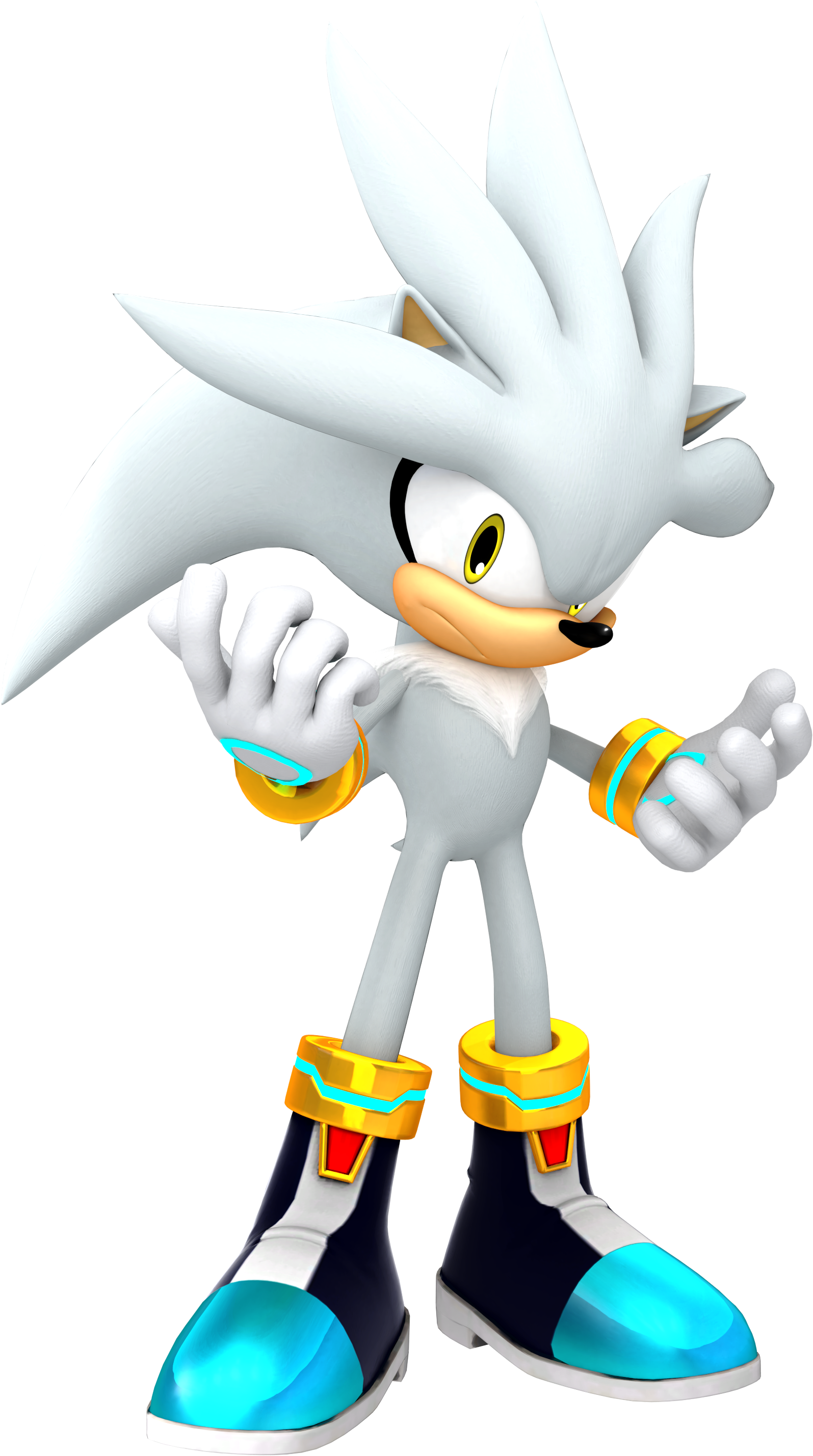 Graphic Royalty Free Download Sonic The Silver Shadow - Silver The Hedgehog Render (2900x2900), Png Download