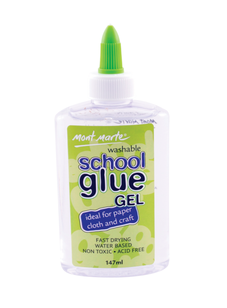 Clear School Glue 147ml Washable - Mont Marte Clear School Glue (738x1000), Png Download