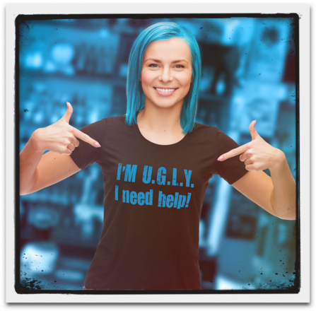 U - G - L - Y - Bartender Ladies V Neck T Shirt - Disney Cruise Christmas 2017 Personalized Family T-shirts. (480x480), Png Download