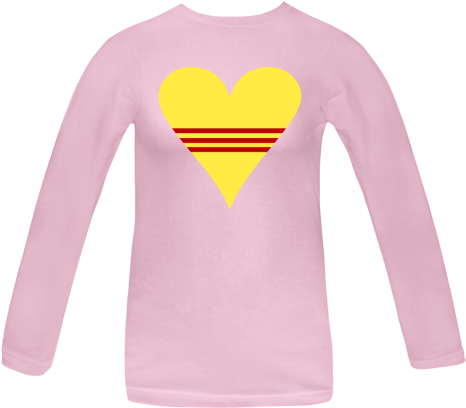 Design Features A Funky Heart Shaped Flag Of The Republic - Long-sleeved T-shirt (480x480), Png Download