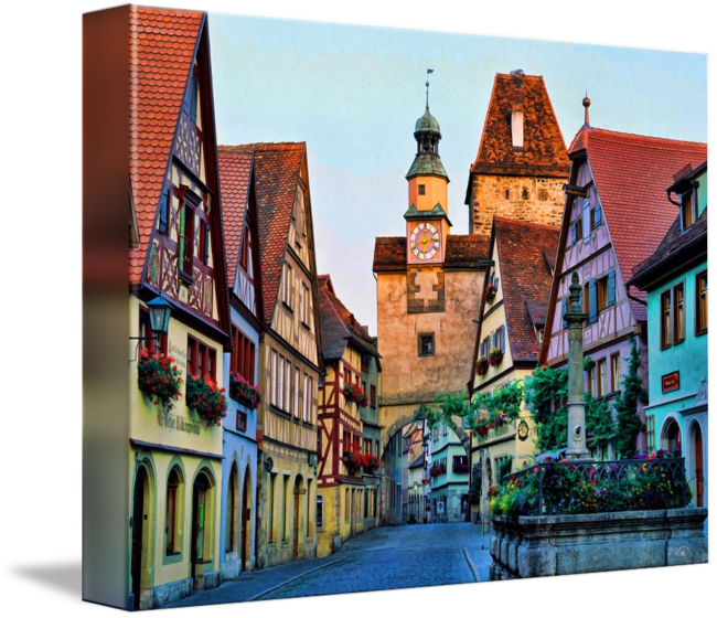 "rothenburg Ob Der Tauber Bayern" By Dean Wittle, Hollywood, - Markusturm Hotel (650x560), Png Download