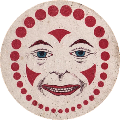 Creepy - Vintage Clown Face (400x400), Png Download