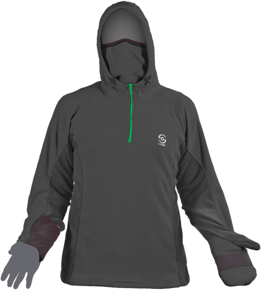 Men's Midi Micro Fleece - Jacket (900x987), Png Download