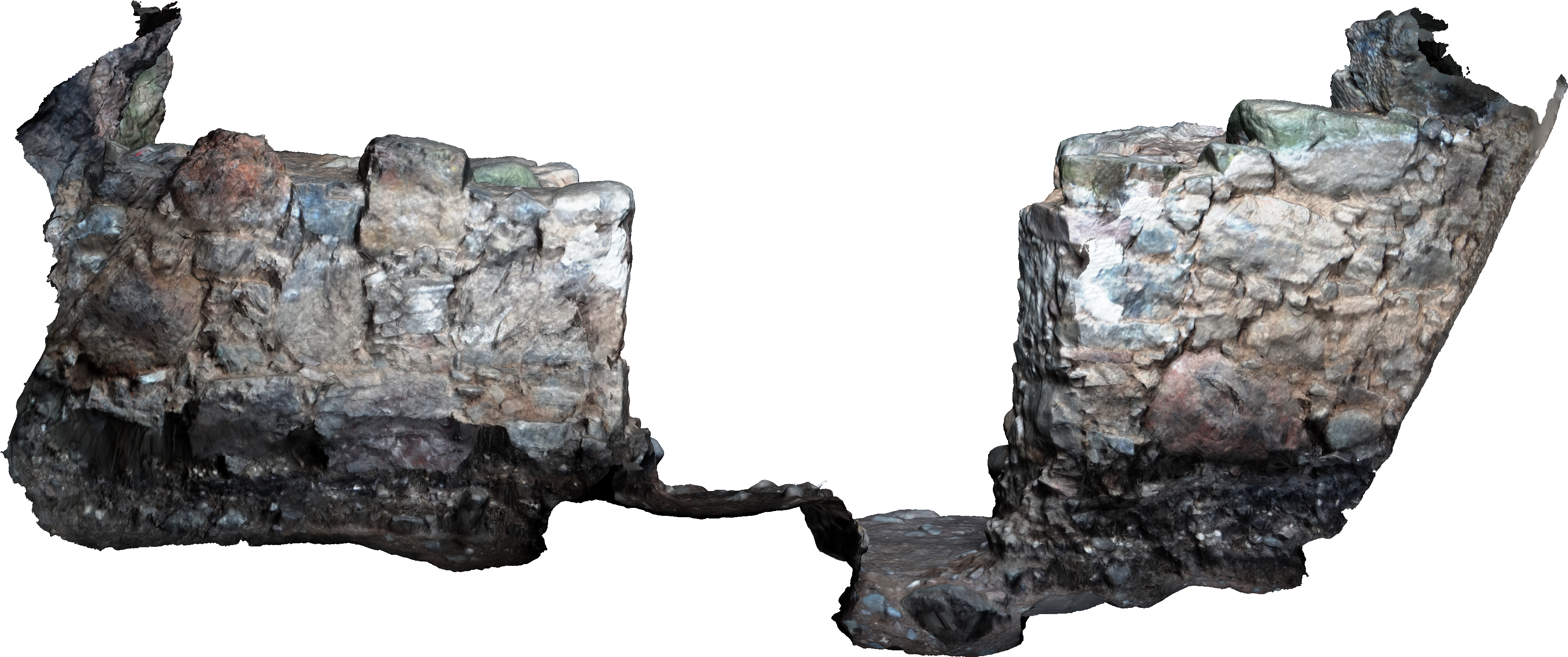 Cave Ent Wall Photogramm1 - Igneous Rock (3597x1532), Png Download