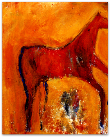 Cave Horse - Watercolor Paint (600x600), Png Download