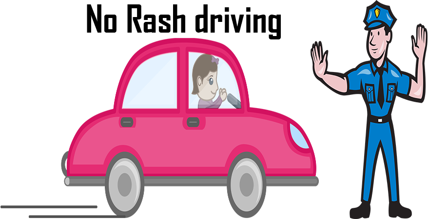 Driving Clipart Reckless Driving - Rash Driving Clipart (880x450), Png Download