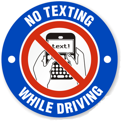 No Texting While Driving - Avoid Cell Phone While Driving (400x400), Png Download