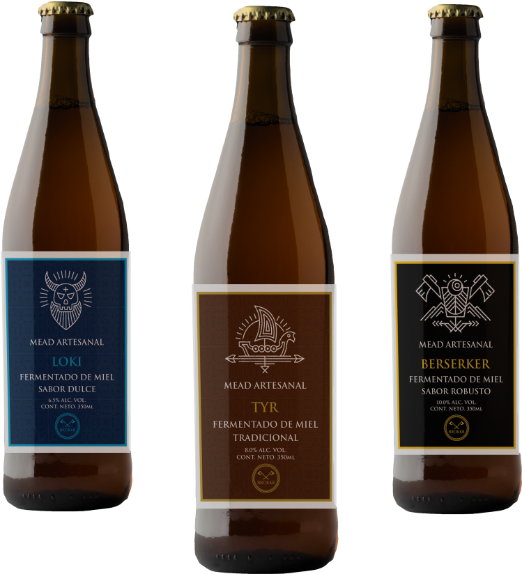 Hidromiel Brokkr Berserker Tyr Loki - Luna De Miel Mead (810x855), Png Download