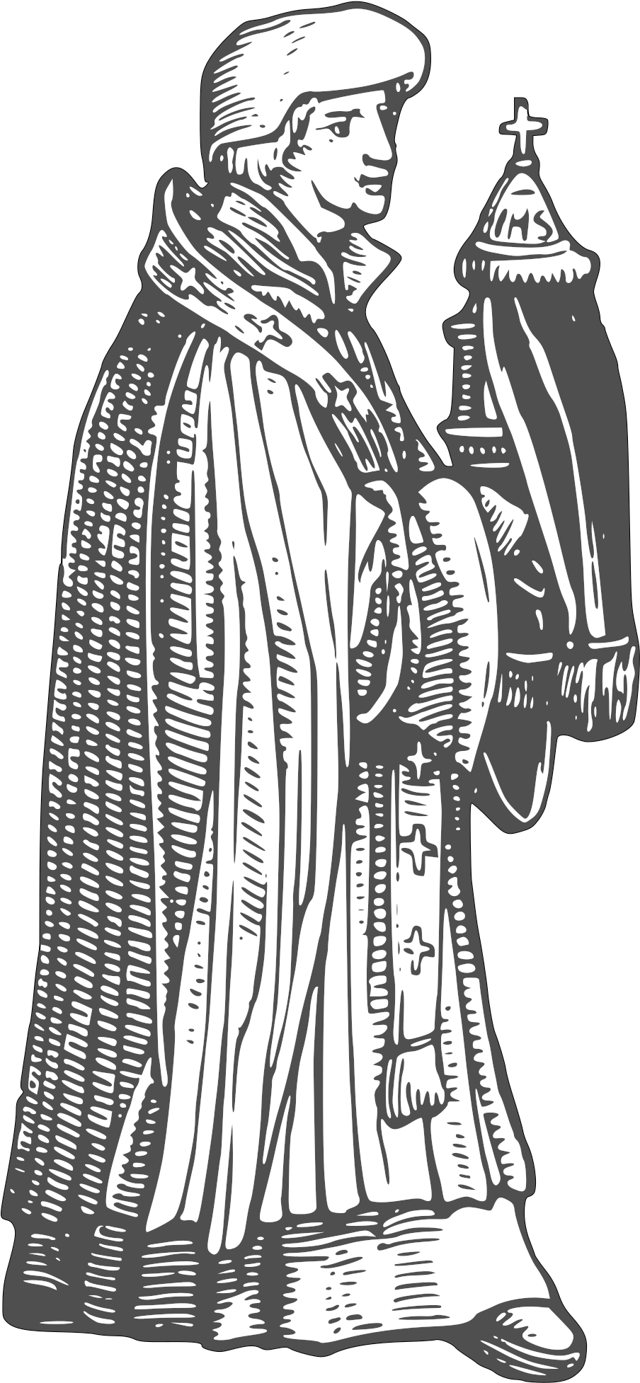 Transparent Art Medieval - Medieval Priest Clipart (1697x2400), Png Download
