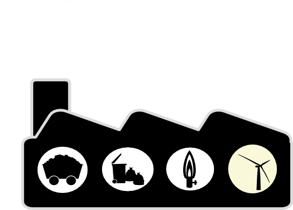 Power Plant Clip Art - Coal Power House Symbol (600x429), Png Download