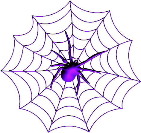 Spider Clipart Glitter - Spider Web Embroidery Designs (471x456), Png Download