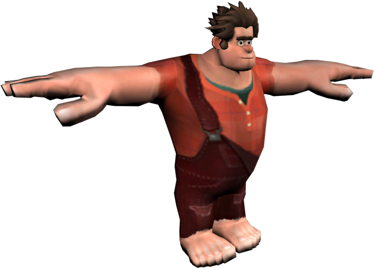 Download Zip Archive - Wreck It Ralph Model (750x650), Png Download