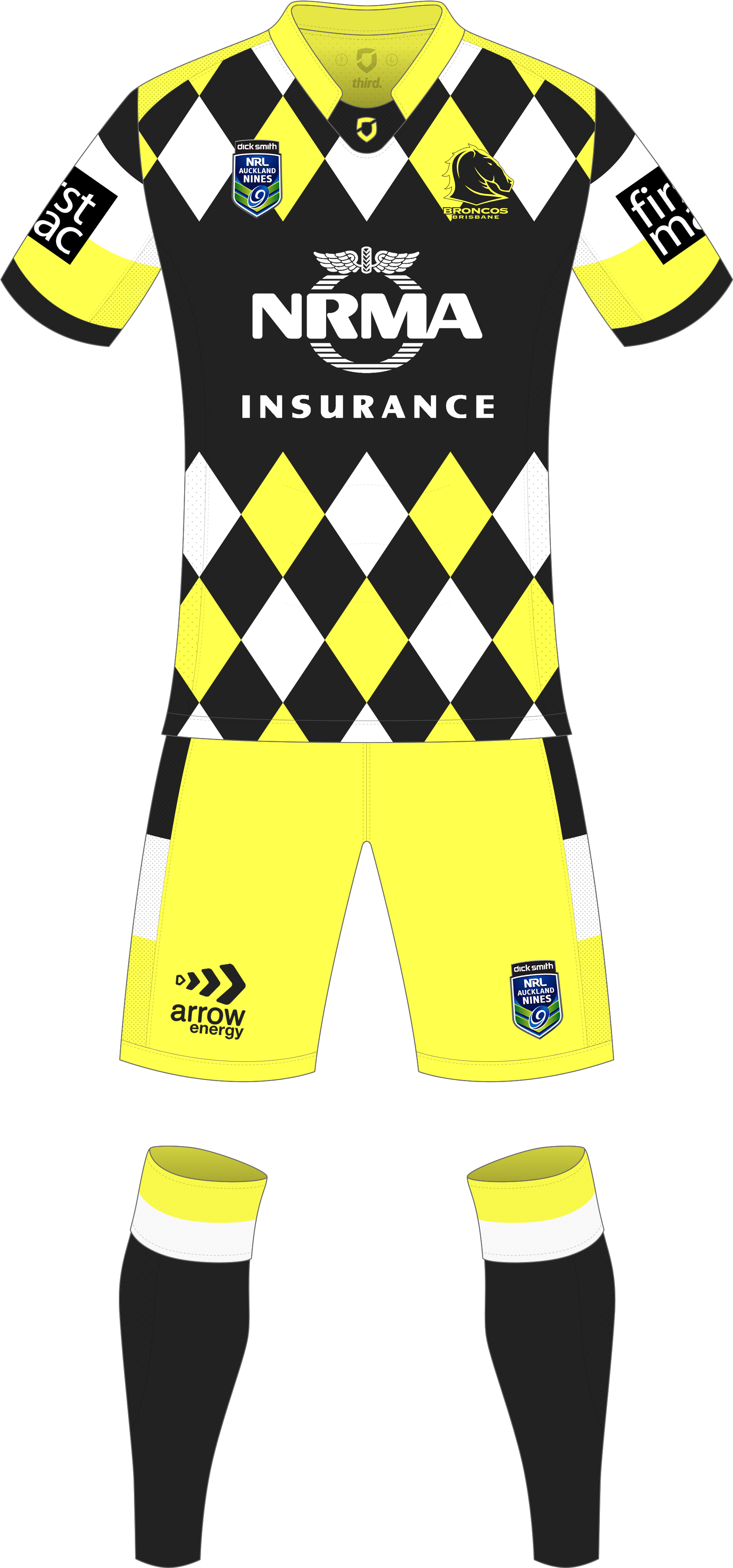 Brisbane Broncos Nines Front - Brisbane Broncos Home Jersey 2017 (2000x4000), Png Download