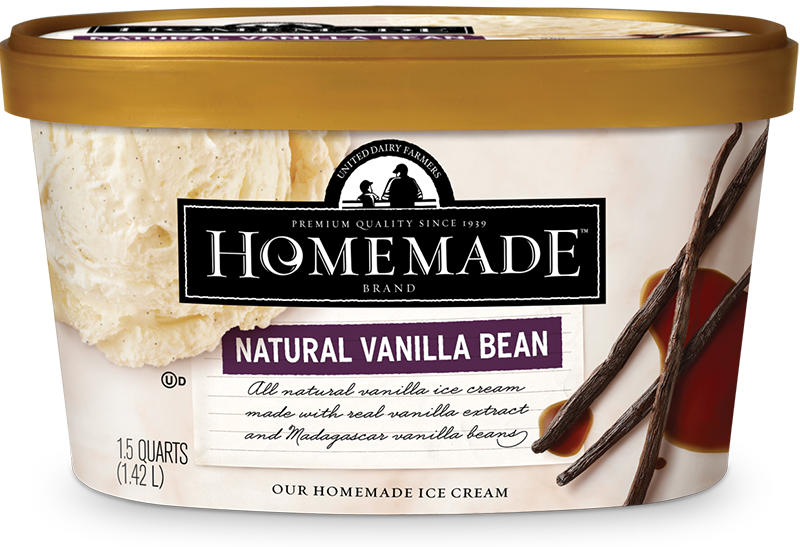 Homemade Brand Natural Vanilla Bean Ice Cream 48oz - Homemade Black Raspberry Chip Ice Cream (800x547), Png Download