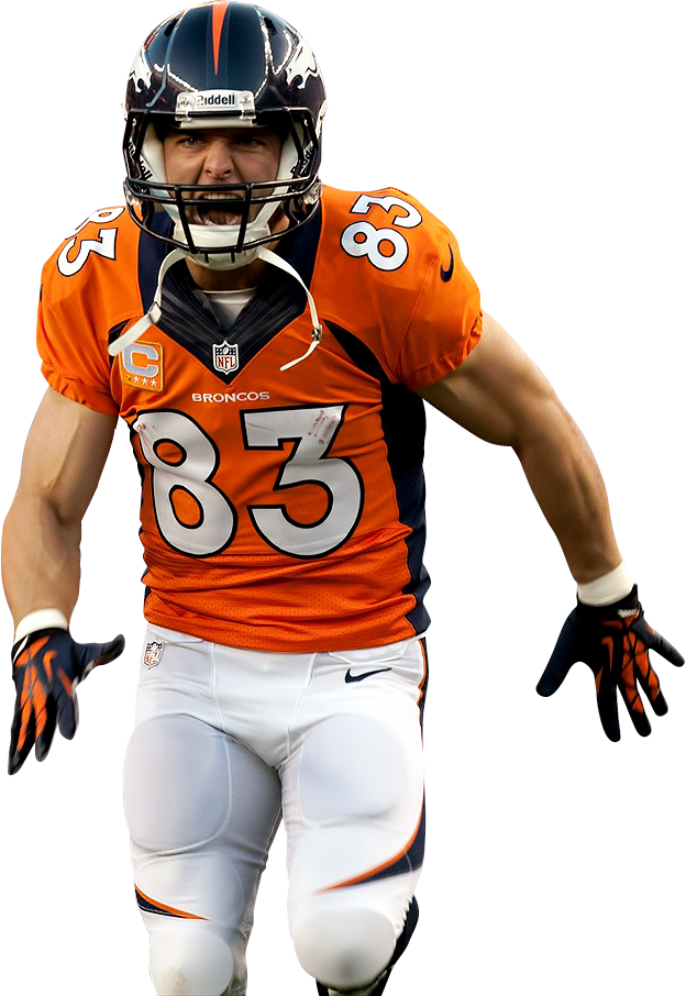 Wes Welker Broncos Png (624x906), Png Download