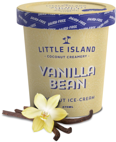 Little Island Vanilla Bean Iced Coconut Cream Dessert - Island (736x460), Png Download
