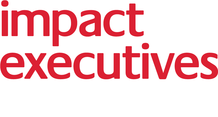 In Red With White Strapline - Impact Executives (945x531), Png Download