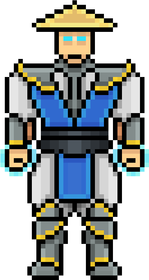 Raiden - Pixel Art Mortal Kombat (1605x1530), Png Download