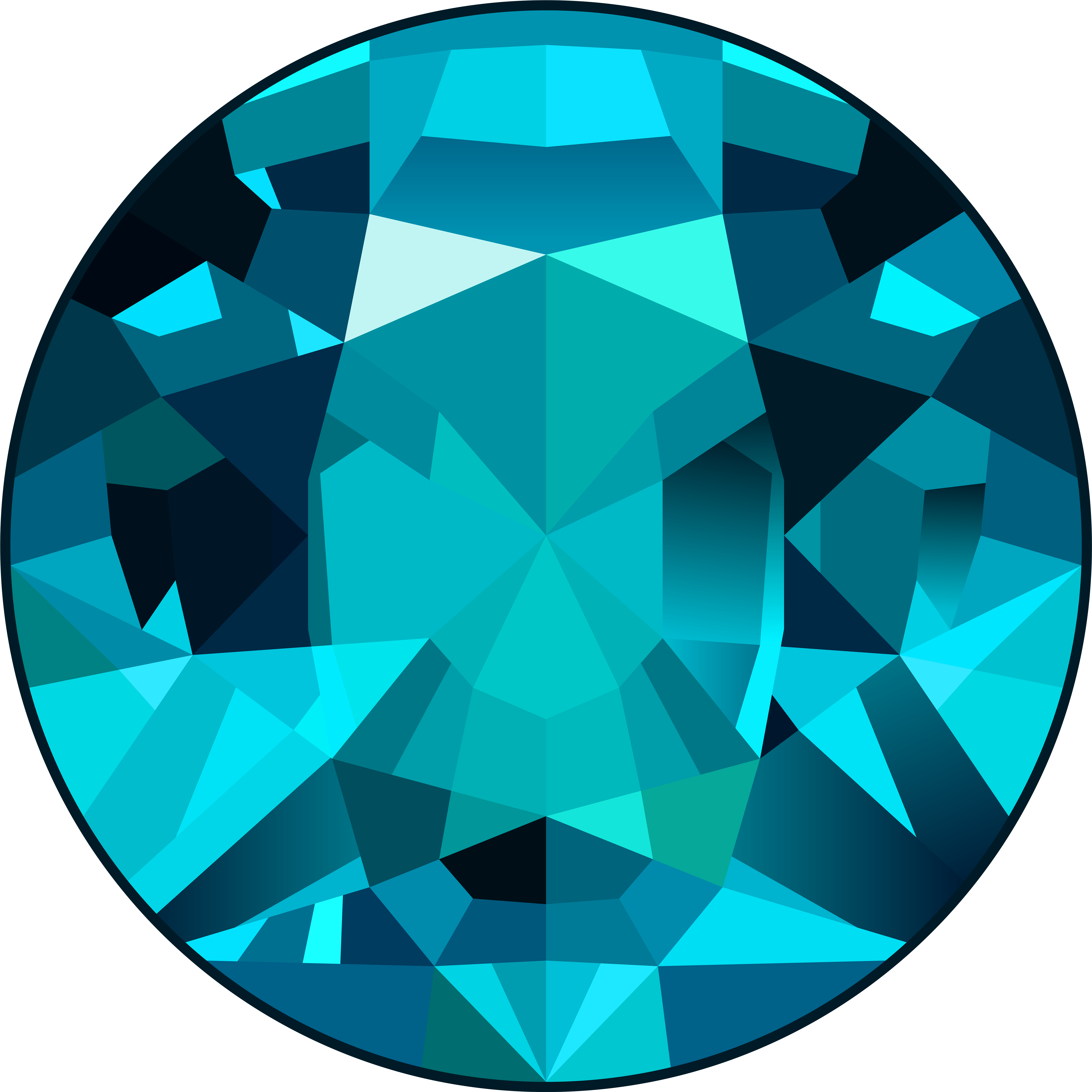 Blue Gem Clipart (6000x5999), Png Download