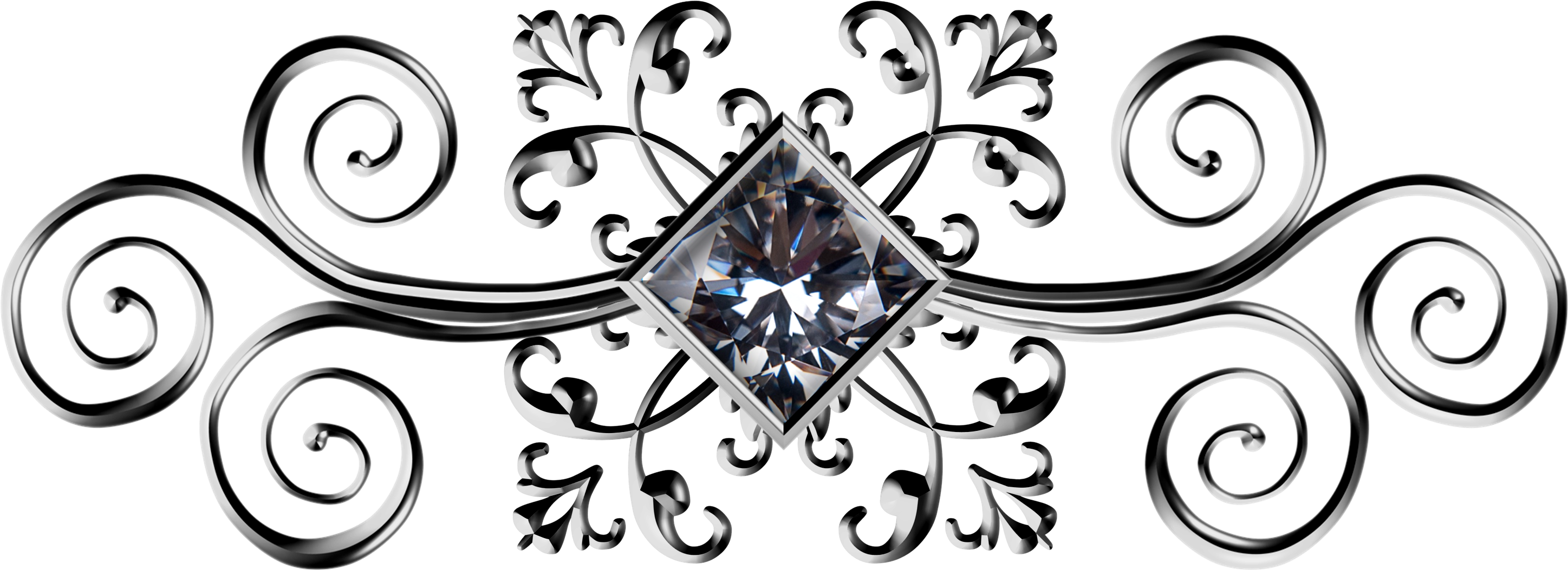 Gunmetal Square Gem Ornament 1584972 - Egyptian Royal Embroidery Png (2896x1128), Png Download