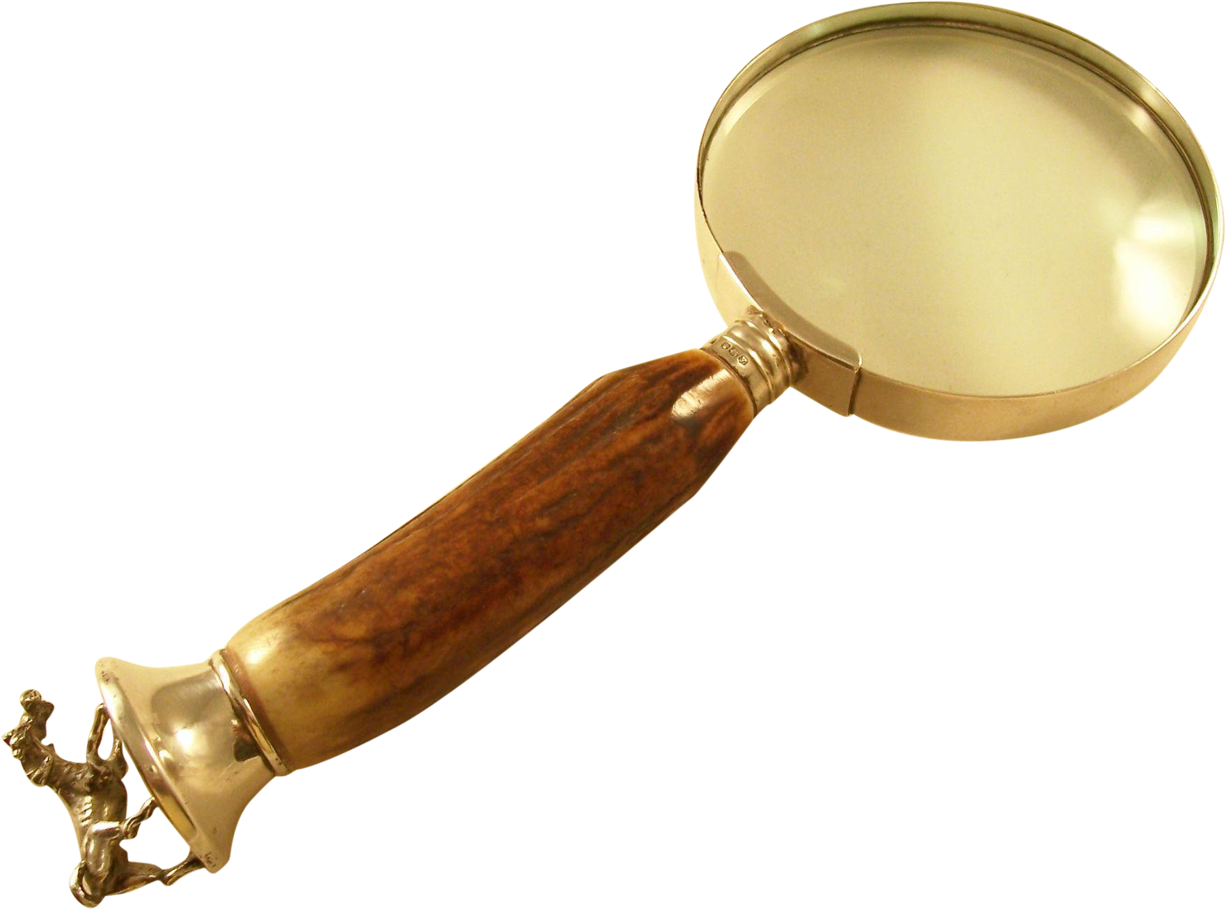 Stunning Vintage Magnifying Glass With Antler Handle, - Vintage Magnifying Glass Transparent (1760x1760), Png Download