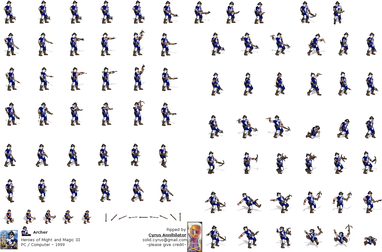 Click For Full Sized Image Archer - Sprite (1284x844), Png Download