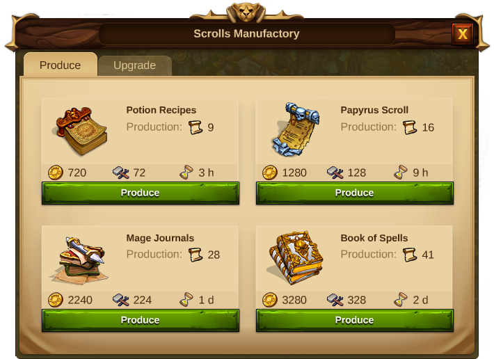 Scrolls Goods Production - Elvenar Cout Manufacture De Parchemin (723x536), Png Download