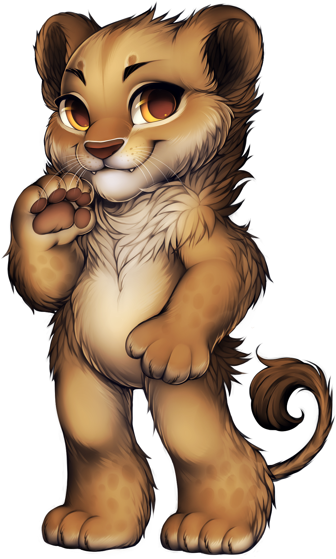 Eehw6mq - Furvilla Lion (1237x2002), Png Download