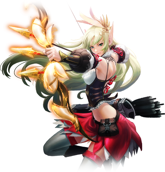 Firing Deadly High-speed Arrows, She Protects Her New - Echo Of Soul Png (527x551), Png Download