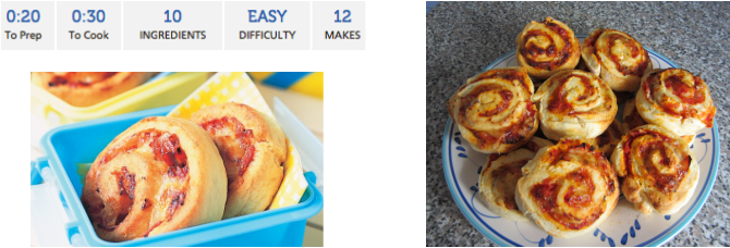 Ham, Pineapple And Cheese Pizza Scrolls - Pizza Scrolls (670x228), Png Download